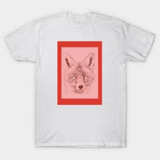 Red Fox with red border T-Shirt